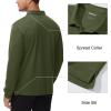 imageMAGCOMSEN Mens Polo Shirts with Pocket Long Sleeve Golf Quick Dry Shirts Performance Athletic Work Casual Collared ShirtArmy Green