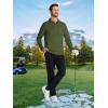 imageMAGCOMSEN Mens Polo Shirts with Pocket Long Sleeve Golf Quick Dry Shirts Performance Athletic Work Casual Collared ShirtArmy Green