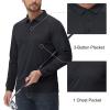 imageMAGCOMSEN Mens Polo Shirts with Pocket Long Sleeve Golf Quick Dry Shirts Performance Athletic Work Casual Collared ShirtBlack