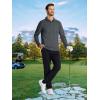 imageMAGCOMSEN Mens Polo Shirts with Pocket Long Sleeve Golf Quick Dry Shirts Performance Athletic Work Casual Collared ShirtDark Grey