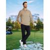 imageMAGCOMSEN Mens Polo Shirts with Pocket Long Sleeve Golf Quick Dry Shirts Performance Athletic Work Casual Collared ShirtKhaki