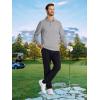 imageMAGCOMSEN Mens Polo Shirts with Pocket Long Sleeve Golf Quick Dry Shirts Performance Athletic Work Casual Collared ShirtLight Grey