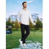 imageMAGCOMSEN Mens Polo Shirts with Pocket Long Sleeve Golf Quick Dry Shirts Performance Athletic Work Casual Collared ShirtWhite