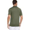imageMAGCOMSEN Mens Short Sleeve Polo Golf Shirts 3Button Moisture Wicking Athletic TShirts Casual Collared ShirtArmy Green