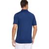 imageMAGCOMSEN Mens Short Sleeve Polo Golf Shirts 3Button Moisture Wicking Athletic TShirts Casual Collared ShirtDark Blue