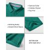 imageMAGCOMSEN Mens Short Sleeve Polo Golf Shirts 3Button Moisture Wicking Athletic TShirts Casual Collared ShirtEmerald Green