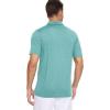 imageMAGCOMSEN Mens Short Sleeve Polo Golf Shirts 3Button Moisture Wicking Athletic TShirts Casual Collared ShirtLight Green