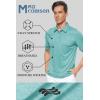imageMAGCOMSEN Mens Short Sleeve Polo Golf Shirts 3Button Moisture Wicking Athletic TShirts Casual Collared ShirtLight Green