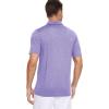 imageMAGCOMSEN Mens Short Sleeve Polo Golf Shirts 3Button Moisture Wicking Athletic TShirts Casual Collared ShirtLight Purple