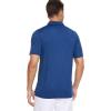 imageMAGCOMSEN Mens Short Sleeve Polo Golf Shirts 3Button Moisture Wicking Athletic TShirts Casual Collared ShirtMedium Blue