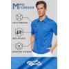 imageMAGCOMSEN Mens Short Sleeve Polo Golf Shirts 3Button Moisture Wicking Athletic TShirts Casual Collared ShirtSea Blue