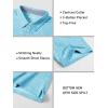imageMAGCOMSEN Mens Short Sleeve Polo Golf Shirts 3Button Moisture Wicking Athletic TShirts Casual Collared ShirtWater Blue