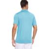 imageMAGCOMSEN Mens Short Sleeve Polo Golf Shirts 3Button Moisture Wicking Athletic TShirts Casual Collared ShirtWater Blue