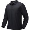 imageMAGCOMSEN Mens Polo Shirts with Pocket Long Sleeve Golf Quick Dry Shirts Performance Athletic Work Casual Collared ShirtBlack