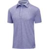 imageMAGCOMSEN Mens Short Sleeve Polo Golf Shirts 3Button Moisture Wicking Athletic TShirts Casual Collared ShirtLight Purple