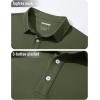 imageMAGCOMSEN Mens Polo Shirt Long Sleeve Golf Shirts Quick Dry Lightweight 3Button Performance Work Fishing AthleticArmy Green