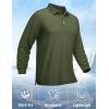 imageMAGCOMSEN Mens Polo Shirt Long Sleeve Golf Shirts Quick Dry Lightweight 3Button Performance Work Fishing AthleticArmy Green