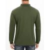 imageMAGCOMSEN Mens Polo Shirt Long Sleeve Golf Shirts Quick Dry Lightweight 3Button Performance Work Fishing AthleticArmy Green