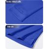 imageMAGCOMSEN Mens Polo Shirt Long Sleeve Golf Shirts Quick Dry Lightweight 3Button Performance Work Fishing AthleticColour Blue