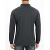imageMAGCOMSEN Mens Polo Shirt Long Sleeve Golf Shirts Quick Dry Lightweight 3Button Performance Work Fishing AthleticDark Grey