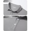 imageMAGCOMSEN Mens Polo Shirt Long Sleeve Golf Shirts Quick Dry Lightweight 3Button Performance Work Fishing AthleticLight Grey