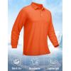 imageMAGCOMSEN Mens Polo Shirt Long Sleeve Golf Shirts Quick Dry Lightweight 3Button Performance Work Fishing AthleticOrange