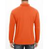 imageMAGCOMSEN Mens Polo Shirt Long Sleeve Golf Shirts Quick Dry Lightweight 3Button Performance Work Fishing AthleticOrange