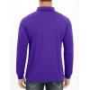 imageMAGCOMSEN Mens Polo Shirt Long Sleeve Golf Shirts Quick Dry Lightweight 3Button Performance Work Fishing AthleticPurple
