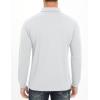 imageMAGCOMSEN Mens Polo Shirt Long Sleeve Golf Shirts Quick Dry Lightweight 3Button Performance Work Fishing AthleticWhite