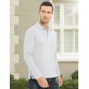 imageMAGCOMSEN Mens Polo Shirt Long Sleeve Golf Shirts Quick Dry Lightweight 3Button Performance Work Fishing AthleticWhite