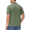 imageMAGCOMSEN Mens ShortSleeve PoloGolf Shirts for Men 3Button Moisture WickingAthletic Outdoor Collared TShirtArmy Green