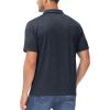 imageMAGCOMSEN Mens ShortSleeve PoloGolf Shirts for Men 3Button Moisture WickingAthletic Outdoor Collared TShirtBlack