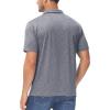 imageMAGCOMSEN Mens ShortSleeve PoloGolf Shirts for Men 3Button Moisture WickingAthletic Outdoor Collared TShirtDark Grey