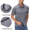 imageMAGCOMSEN Mens ShortSleeve PoloGolf Shirts for Men 3Button Moisture WickingAthletic Outdoor Collared TShirtDark Grey