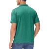 imageMAGCOMSEN Mens ShortSleeve PoloGolf Shirts for Men 3Button Moisture WickingAthletic Outdoor Collared TShirtEmerald Green