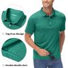 imageMAGCOMSEN Mens ShortSleeve PoloGolf Shirts for Men 3Button Moisture WickingAthletic Outdoor Collared TShirtEmerald Green
