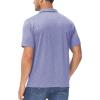 imageMAGCOMSEN Mens ShortSleeve PoloGolf Shirts for Men 3Button Moisture WickingAthletic Outdoor Collared TShirtLight Purple