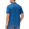 imageMAGCOMSEN Mens ShortSleeve PoloGolf Shirts for Men 3Button Moisture WickingAthletic Outdoor Collared TShirtMiddle Blue