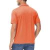 imageMAGCOMSEN Mens ShortSleeve PoloGolf Shirts for Men 3Button Moisture WickingAthletic Outdoor Collared TShirtOrange