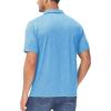 imageMAGCOMSEN Mens ShortSleeve PoloGolf Shirts for Men 3Button Moisture WickingAthletic Outdoor Collared TShirtSky Blue