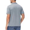 imageMAGCOMSEN Mens ShortSleeve PoloGolf Shirts for Men 3Button Moisture WickingAthletic Outdoor Collared TShirtSliver