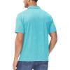 imageMAGCOMSEN Mens ShortSleeve PoloGolf Shirts for Men 3Button Moisture WickingAthletic Outdoor Collared TShirtWater Blue