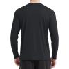 imageMAGCOMSEN Mens UPF 50 Shirts Long Sleeve UV Protection Quick Dry TShirt Rash Guard for Fishing Running BeachBlack