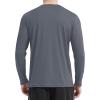 imageMAGCOMSEN Mens UPF 50 Shirts Long Sleeve UV Protection Quick Dry TShirt Rash Guard for Fishing Running BeachDark Grey