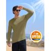 imageMAGCOMSEN Mens UPF 50 Shirts Long Sleeve UV Protection Quick Dry TShirt Rash Guard for Fishing Running BeachDull Cyan