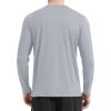 imageMAGCOMSEN Mens UPF 50 Shirts Long Sleeve UV Protection Quick Dry TShirt Rash Guard for Fishing Running BeachLight Grey