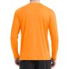 imageMAGCOMSEN Mens UPF 50 Shirts Long Sleeve UV Protection Quick Dry TShirt Rash Guard for Fishing Running BeachOrange