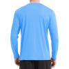imageMAGCOMSEN Mens UPF 50 Shirts Long Sleeve UV Protection Quick Dry TShirt Rash Guard for Fishing Running BeachWater Blue