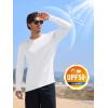 imageMAGCOMSEN Mens UPF 50 Shirts Long Sleeve UV Protection Quick Dry TShirt Rash Guard for Fishing Running BeachWhite