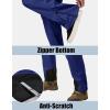 imageMAGCOMSEN Snow Pants Men Waterproof with Zipper Bottom Winter Softshell Ski Pants Fleece Lined Hiking Snowboard PantsBlue